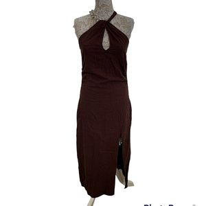 Nwt Zara Brown Dress Sz M